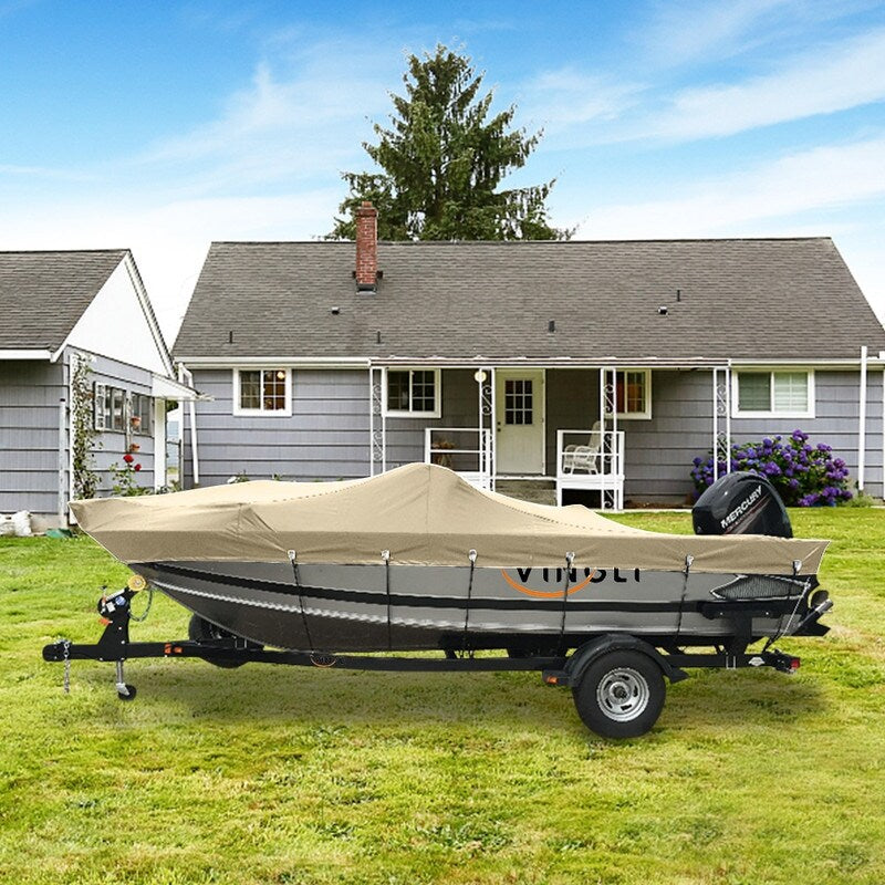 VINGLI Boat Sail Cover Heavy Duty 600D Polyester Waterproof UV Resistant