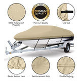 VINGLI Boat Sail Cover Heavy Duty 600D Polyester Waterproof UV Resistant