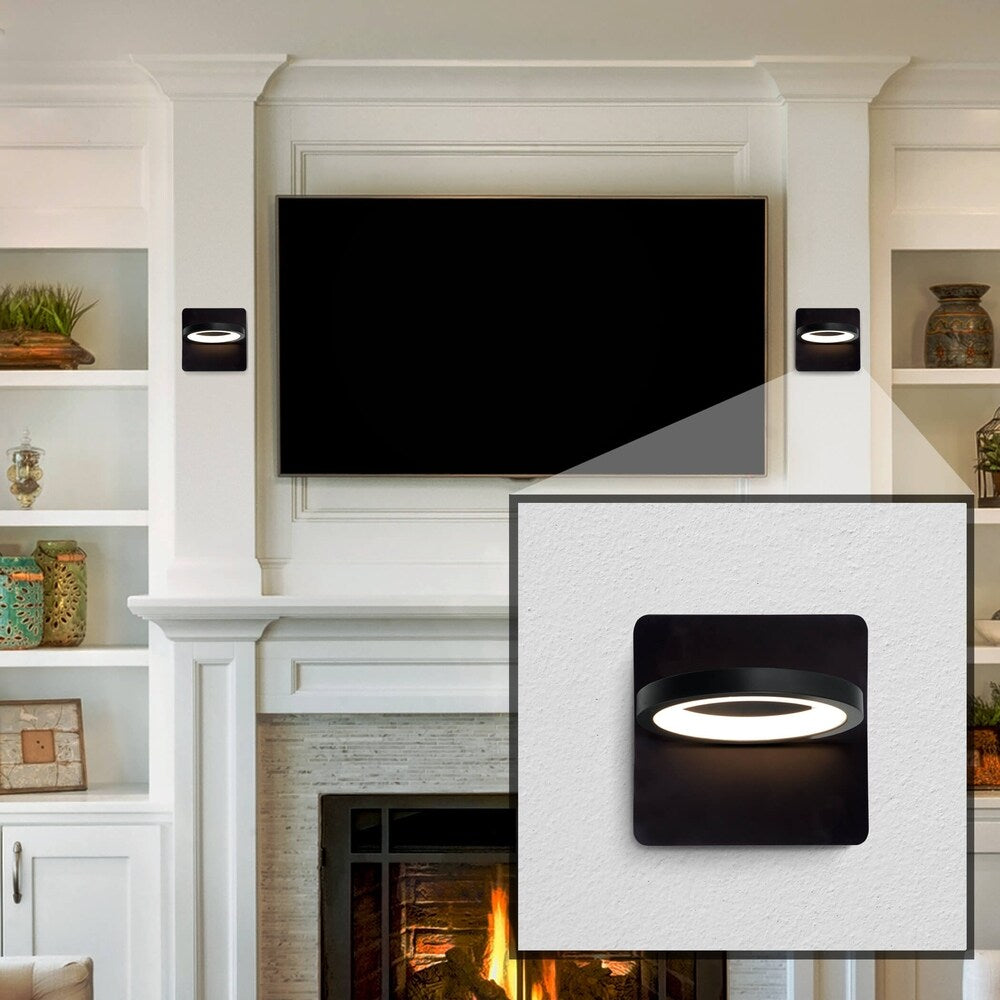 VONN Lighting VMW17300BL Tania 6" Rotative LED Sconce in Black