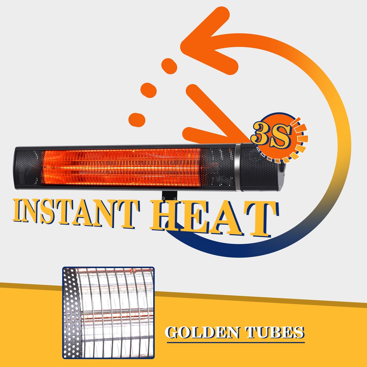 Indoor/Outdoor 1500 Watt Infrared Heater -BY VQVG - N/A