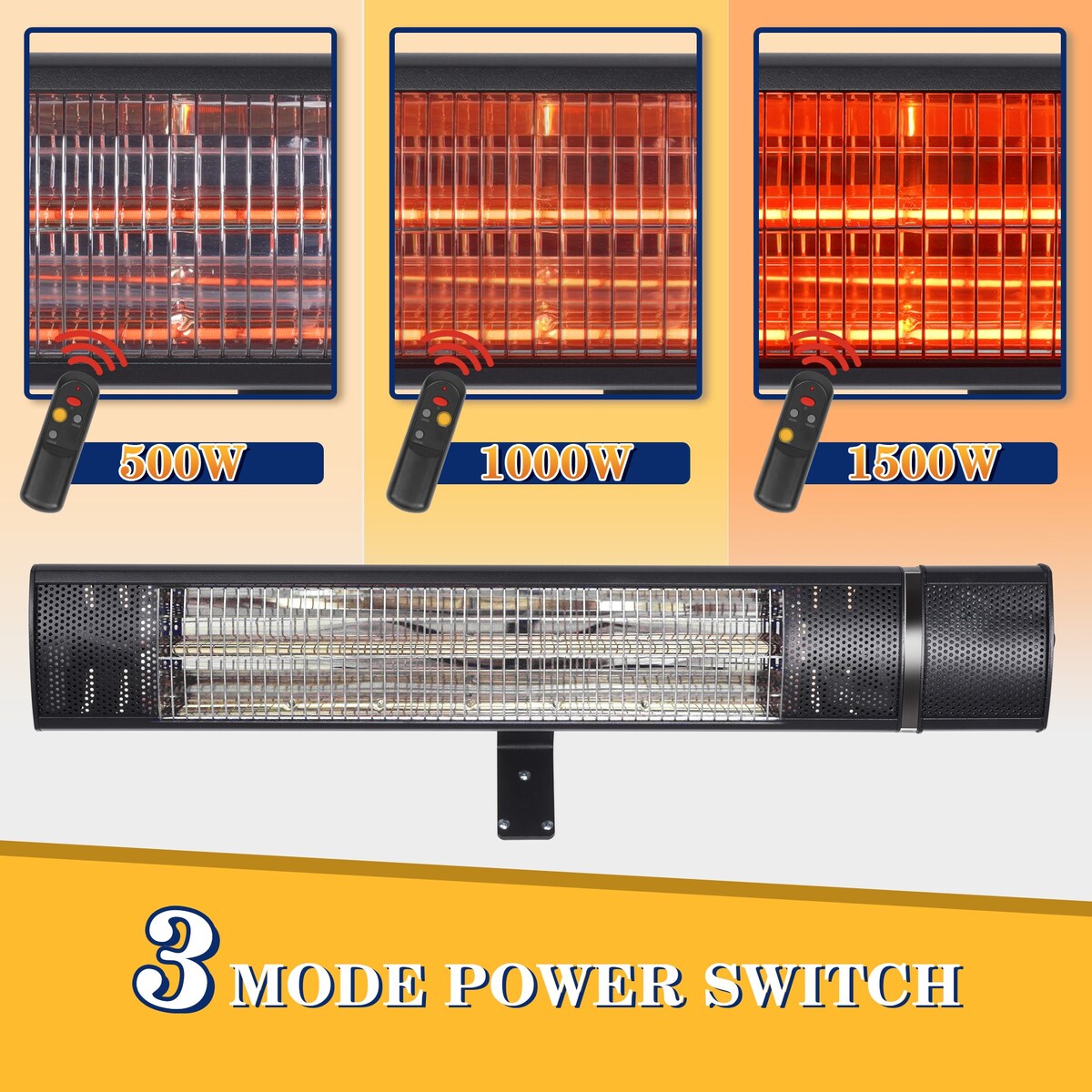 Indoor/Outdoor 1500 Watt Infrared Heater -BY VQVG - N/A