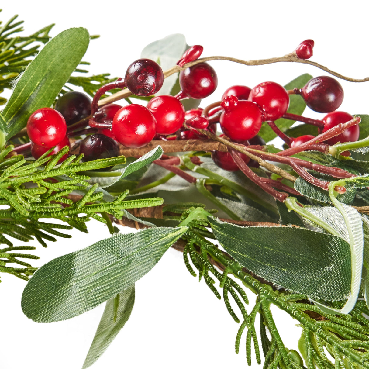 Valdosta Indoor 6' Artificial Olive Leaf Garland with Berries by Christopher Knight Home - Green + Red