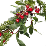 Valdosta Indoor 6' Artificial Olive Leaf Garland with Berries by Christopher Knight Home - Green + Red