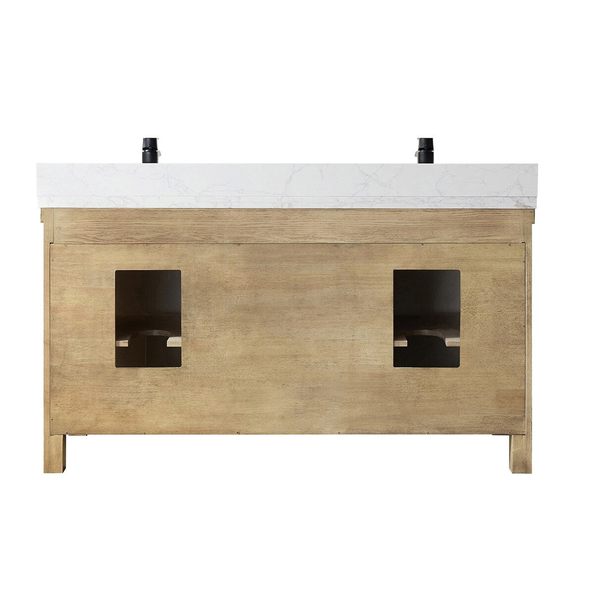 Valencia 60" Vanity in Washed Ash with Countertop With Mirror