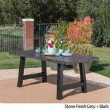Valencia Outdoor Rectangle Light Weight Concrete Dining Table by Christopher Knight Home - 70.25"L x 35.25"W x 29.50"H