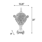 Valencia Stately Lidded Urn 23 Inches Tall