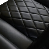 Valencia Tuscany Drop-Down Console Edition Top Grain Nappa 11000 Leather Home Theater Seating Power Recliner Row of 3 Black