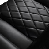 Valencia Tuscany Drop-Down Console Edition Top Grain Nappa 11000 Leather Home Theater Seating Power Recliner Row of 3 Black