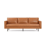 Valencia Varese Top Grain Leather Three Seats Sofa Cognac Color - Three Seats