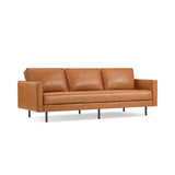 Valencia Varese Top Grain Leather Three Seats Sofa Cognac Color - Three Seats
