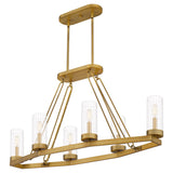 Valens 6-Light Aged Brass Island Light