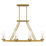 Valens 6-Light Aged Brass Island Light