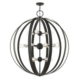 Valentina Designs 16 Light Foyer Chandelier Modesto Black - Exact Size