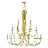 Valentina Designs 21 Light Foyer Chandelier Estate Polished Brass - Exact Size