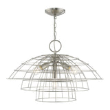 Valentina Designs Four Light Chandelier Brooklyn Brushed Nickel - Exact Size
