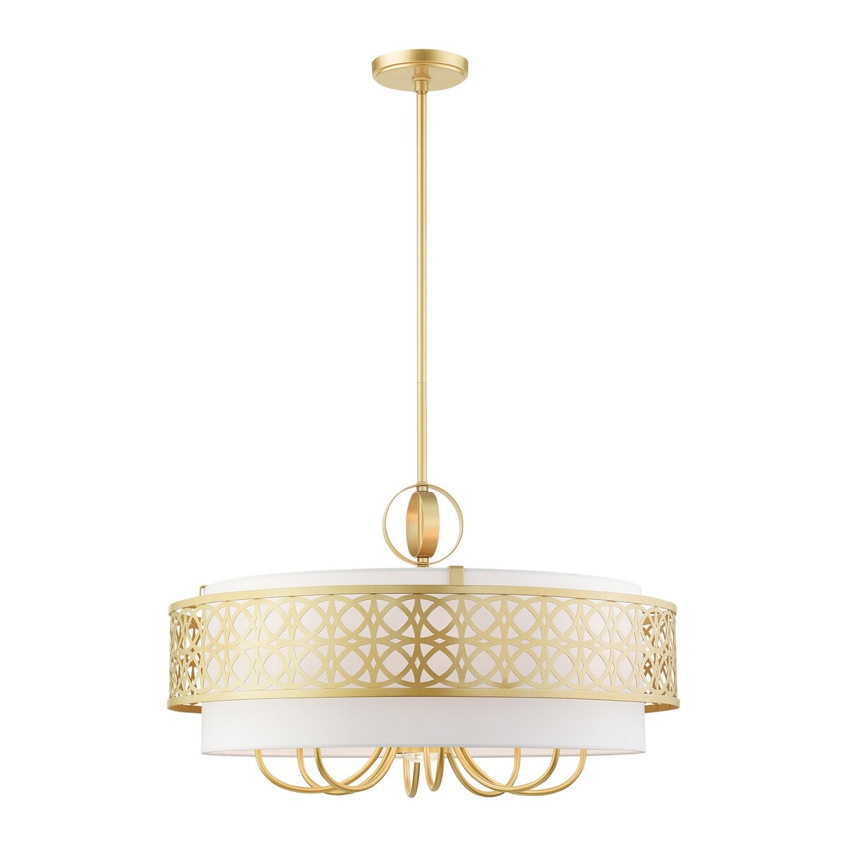 Valentina Designs Nine Light Chandelier Calinda Soft Gold - Exact Size