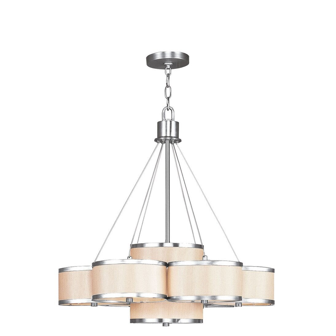 Valentina Designs Seven Light Chandelier Park Ridge Brushed Nickel - Exact Size