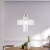 Valentina Designs Seven Light Linear Chandelier Solna Brushed Nickel - Exact Size