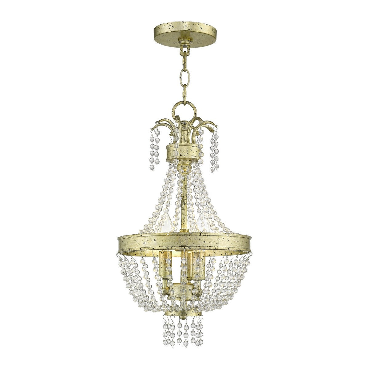 Valentina Designs Three Light Pendant Valentina Hand Applied Winter Go - Exact Size