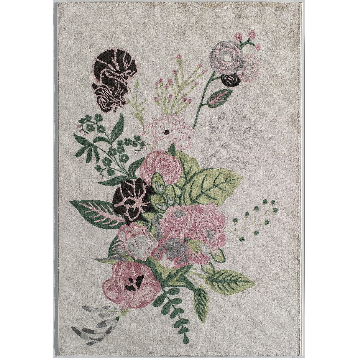 Porch & Den Cady Ivory Floral Area Rug