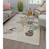 Porch & Den Cady Ivory Floral Area Rug