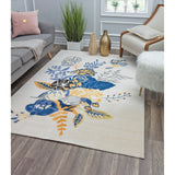 Porch & Den Cady Ivory Floral Area Rug