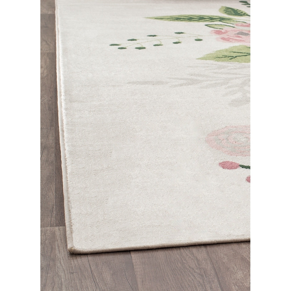 Porch & Den Cady Ivory Floral Area Rug