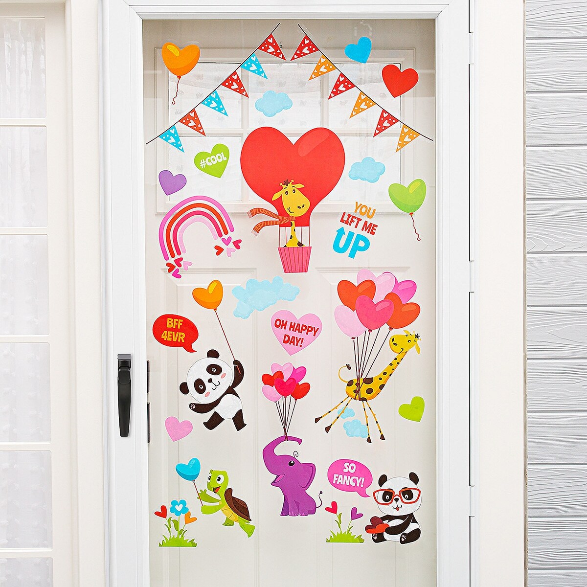 Valentine Window Clings, Valentine's Day, Party Decor, 2 Pieces