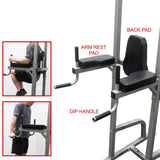 Valor Fitness CA-16 Vertical Knee Raise Tower with Pull Up, Dip, and Push Up Stations