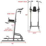 Valor Fitness CA-16 Vertical Knee Raise Tower with Pull Up, Dip, and Push Up Stations