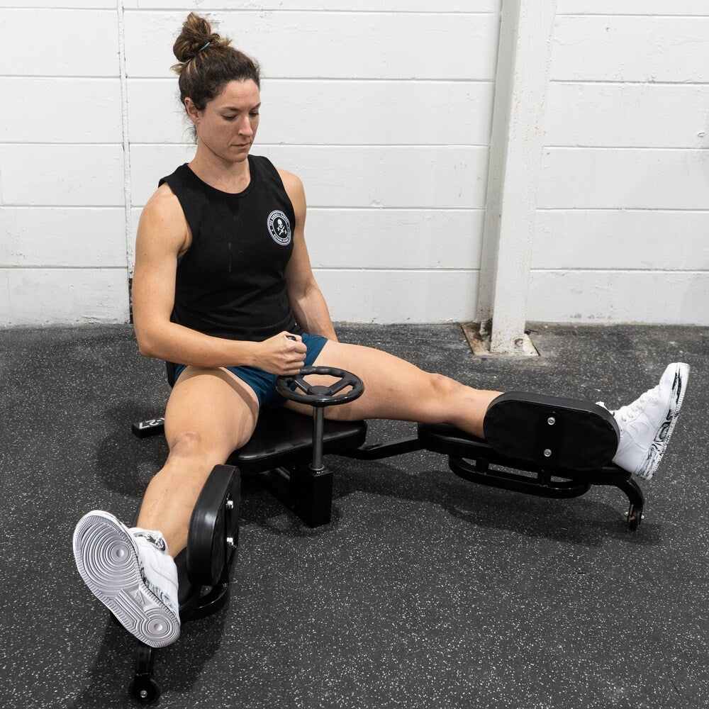 Valor Fitness CA-27 Leg Stretch Machines with Adjustable Wheel and Gear System - Extends Over 180 Degrees