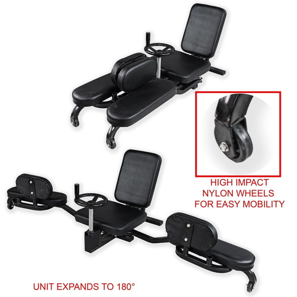 Valor Fitness CA-27 Leg Stretch Machines with Adjustable Wheel and Gear System - Extends Over 180 Degrees
