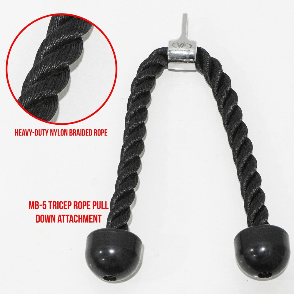 Valor Fitness MB-5 Triceps Rope w/ Rubber Stoppers