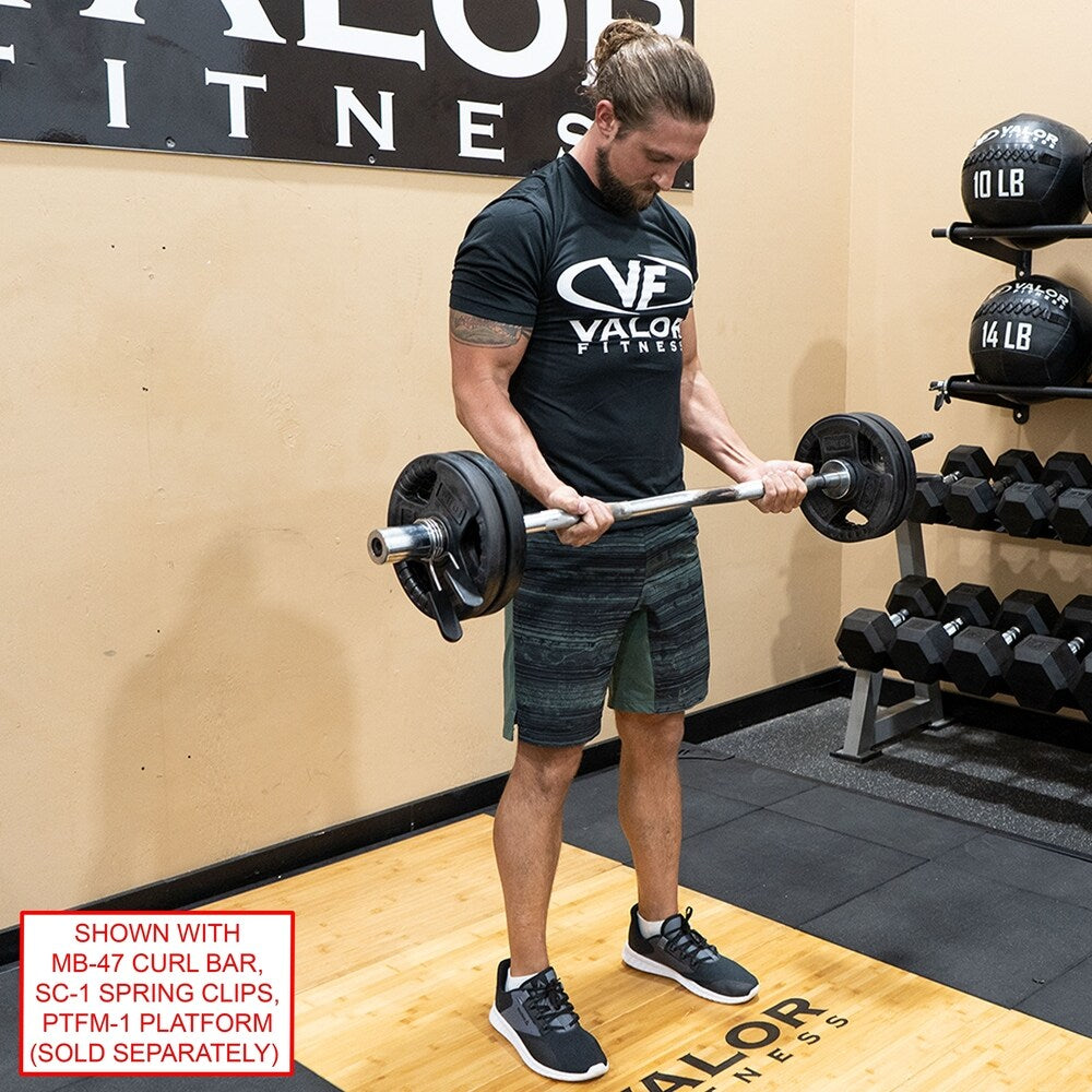 Valor Fitness OP-10 Olympic Weight Plates Coated Rubber Weights w/Weight Plate Set, Barbell Weights w/Grips for Home Gym