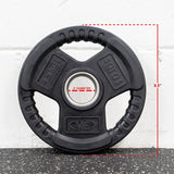 Valor Fitness OP-10 Olympic Weight Plates Coated Rubber Weights w/Weight Plate Set, Barbell Weights w/Grips for Home Gym