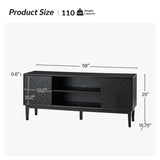 Van Modern TV Stand for TVs up to 65" with Adjustable Shelves by HULALA HOME