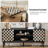 Van Modern TV Stand for TVs up to 65" with Adjustable Shelves by HULALA HOME