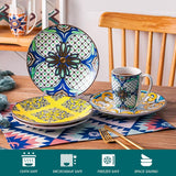 Vancasso Jasmin Pattern Porcelain 4-Pieces Plate Set