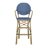 Vande Wicker and Aluminum Outdoor 29.5 Inch French Barstools by Christopher Knight Home