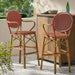 Vande Wicker and Aluminum Outdoor 29.5 Inch French Barstools by Christopher Knight Home