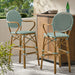 Vande Wicker and Aluminum Outdoor 29.5 Inch French Barstools by Christopher Knight Home