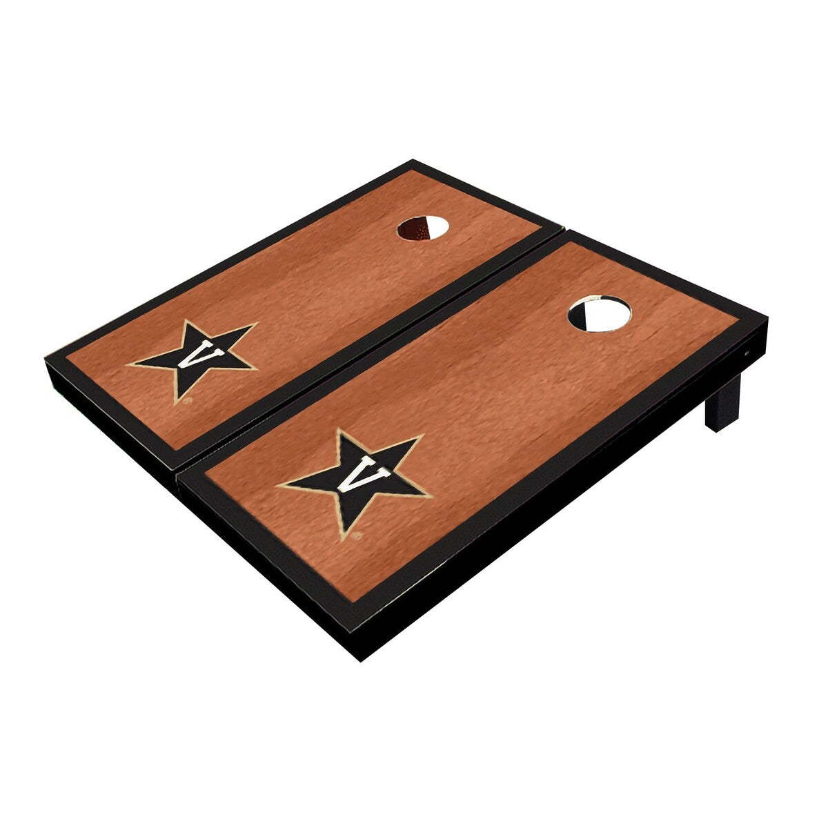 Vanderbilt Commodores Black Rosewood Matching Borders Cornhole Boards