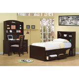 Vanessa Cappuccino 3-piece Storage Bedroom Set with 2 Nightstands