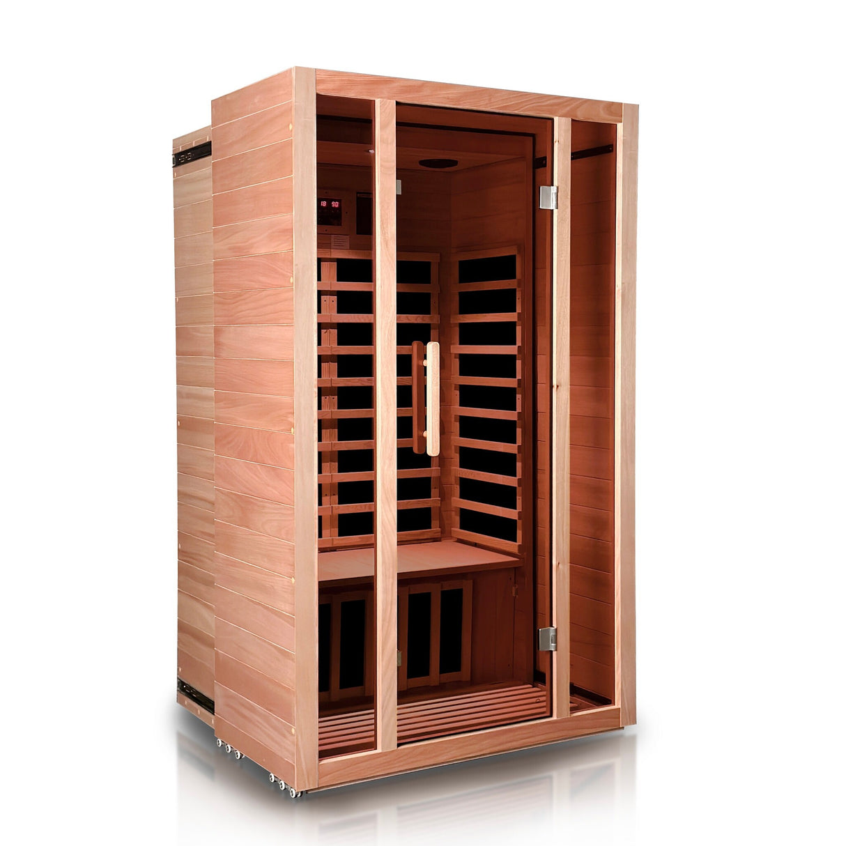 Vanity Art 1 or 2 Person Extendable Indoor FAR Infrared Sauna Bluetooth Compatible with 6 Carbon Heaters