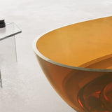 Vanity Art 59" or 67" Stone Resin Oval Freestanding Bathtub, Soaking Tub with Pop Up Drain