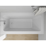 Vanity Art Alcove Soaking Acrylic Bathtub