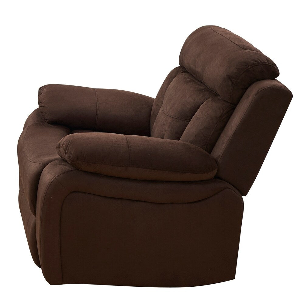 Vanity Art Brown Microfiber 1-Seat Reclining Chair Recliner Club Chair