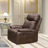Vanity Art Brown Microfiber 1-Seat Rocker Reclining Chair Glider Recliner Club Chair