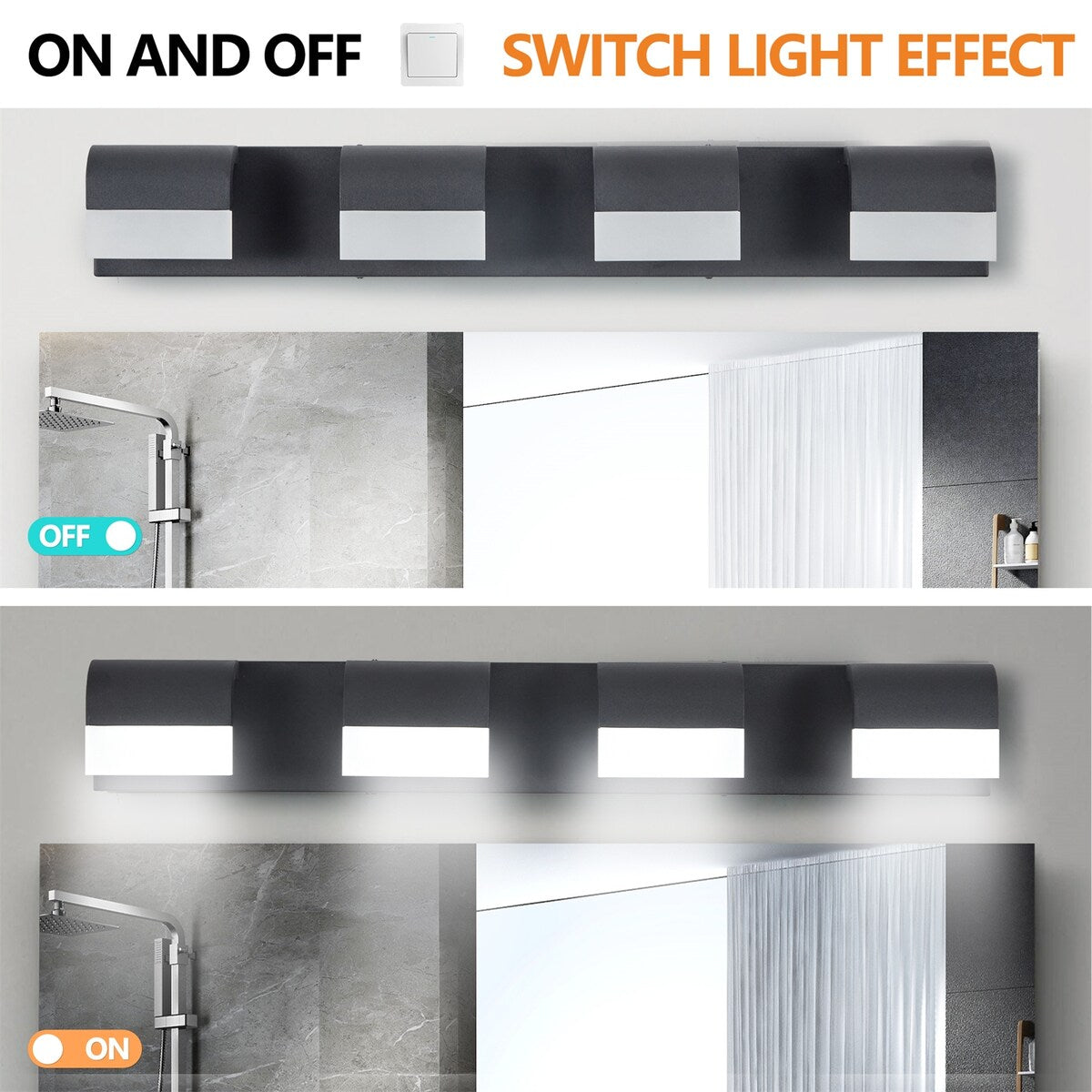 Vanity Lighting 4-Light LED Vanity Lights Over Mirror Wall Lighting