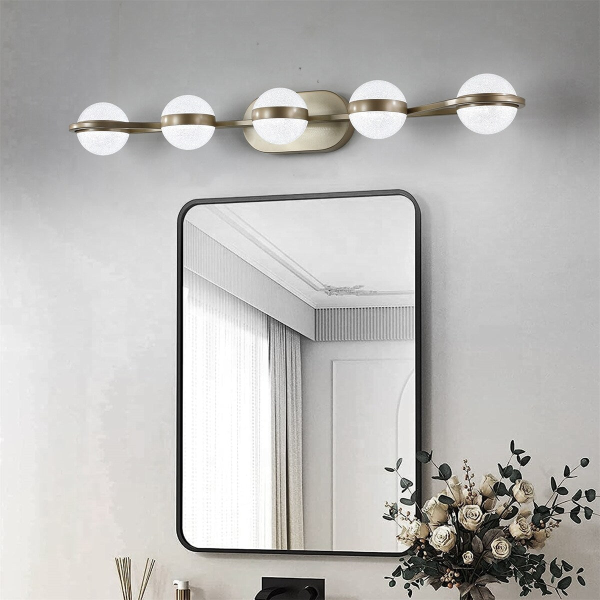 Vanity Lights with 5 LED Bulbs for Bathroom Lighting